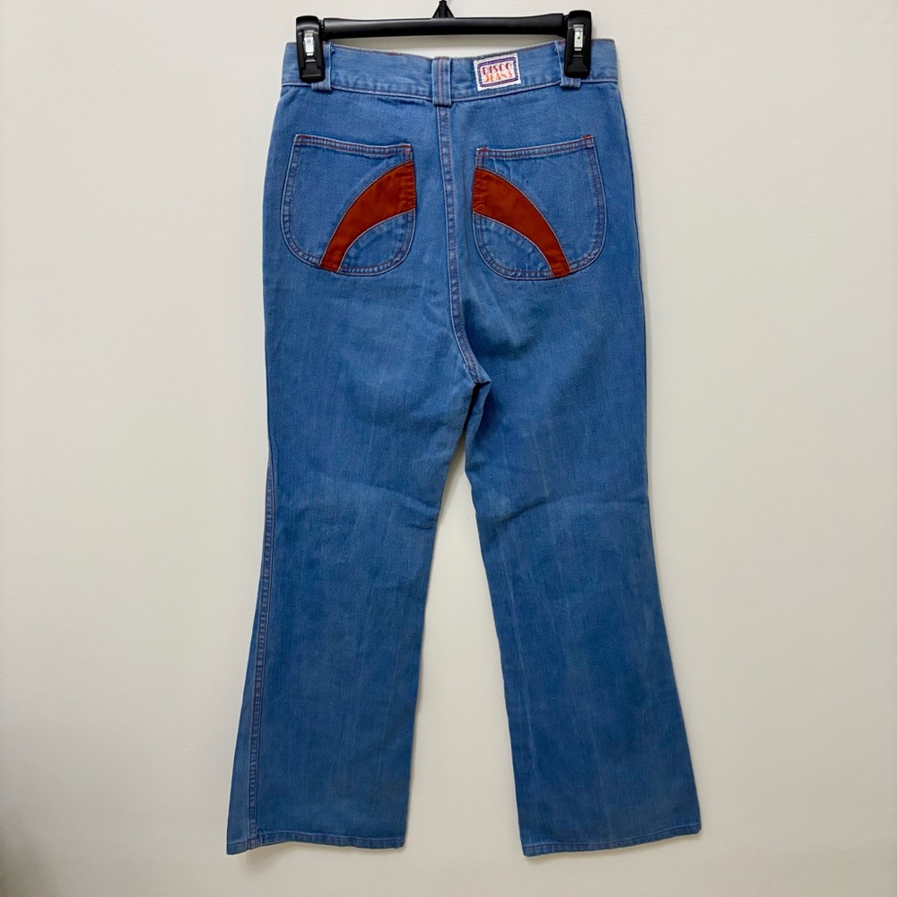 Rare Vintage 1970s Disco Jeans Flare Bellbottoms Womens Size 30 Hippie